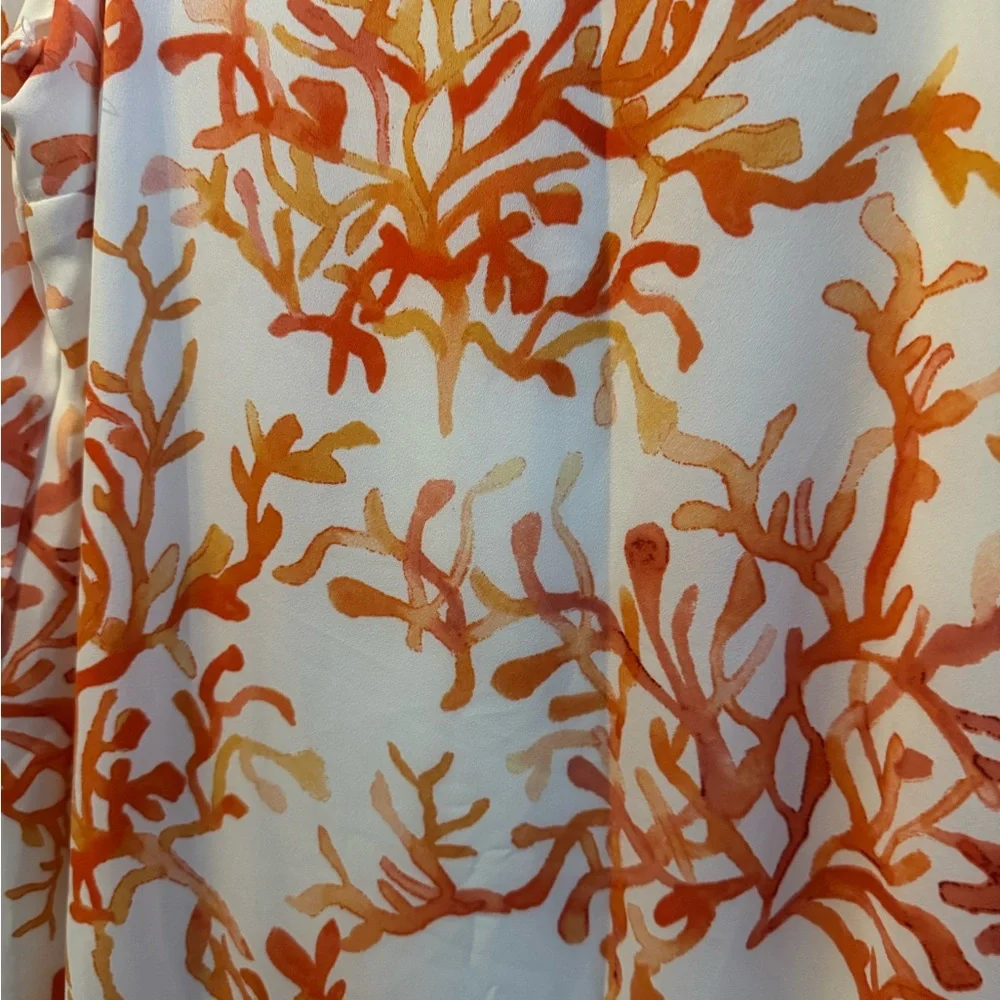 Cooper & EllaOrange and White seascape Coral Maxi Dress size 14 - Picture 6 of 9